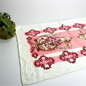 Vintage Pink & Red Tea time Tea Towel - Retro - 50s, 60s